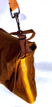 Load image into Gallery viewer, Brown Waxed Cotton Landscape expandable shoulder bag