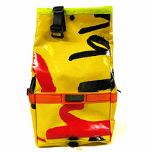 Load image into Gallery viewer, Cycling Handlebar Bag in Upcycled Vinyl banner