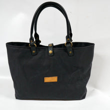Load image into Gallery viewer, Waxed Canvas Tote Bag Black