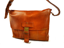 Load image into Gallery viewer, Raw Leather Messenger Bag
