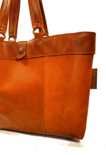 Load image into Gallery viewer, Upcycled Leather Tote Shopper