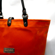 Load image into Gallery viewer, Waxed Canvas Tote Bag Orange