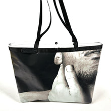 Load image into Gallery viewer, Upcycled banner tote
