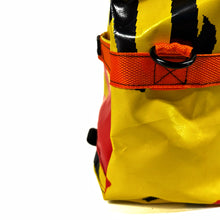 Load image into Gallery viewer, Cycling Handlebar Bag in Upcycled Vinyl banner