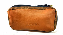 Load image into Gallery viewer, Leather Essentials Pouch with Waxed Cotton