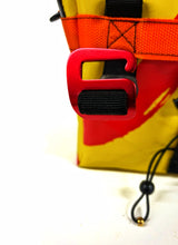 Load image into Gallery viewer, Cycling Handlebar Bag in Upcycled Vinyl banner