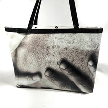 Load image into Gallery viewer, Upcycled banner tote