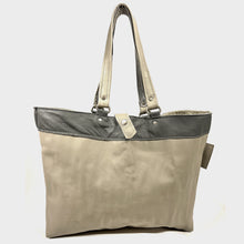 Load image into Gallery viewer, Grey Leather Tote Shopper
