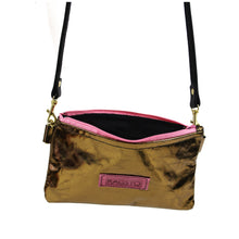 Load image into Gallery viewer, Gold clutch bag