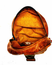 Load image into Gallery viewer, Handmade Distressed Tan Leather Backpack