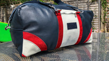 Load image into Gallery viewer, Navy Blue Leather Holdall - large