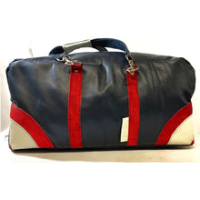 Load image into Gallery viewer, Navy Blue Leather Holdall - large