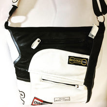 Load image into Gallery viewer, Upcycled Large leather shoulder bag