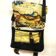 Load image into Gallery viewer, Upcycled medium sized leather shoulder bag
