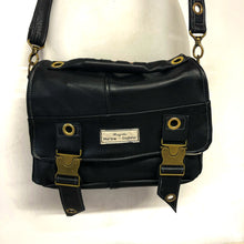 Load image into Gallery viewer, Upcycled medium sized leather shoulder bag