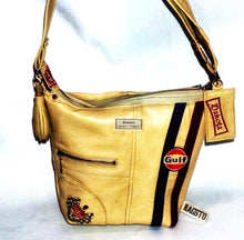 Load image into Gallery viewer, Upcycled Large leather shoulder bag