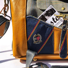 Load image into Gallery viewer, Upcycled medium sized leather shoulder bag