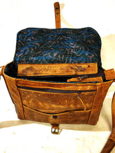 Load image into Gallery viewer, Upcycled medium sized leather shoulder bag