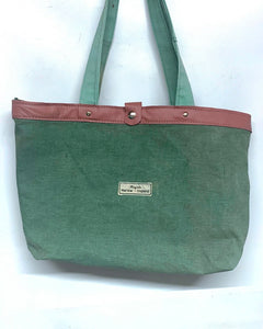Upcycled Canvas Tote Bag - various leathers