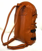 Load image into Gallery viewer, Handmade Tan Leather Backpack