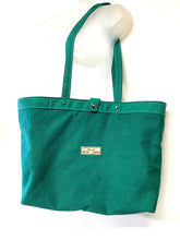 Load image into Gallery viewer, Upcycled Canvas Tote Bag - various leathers