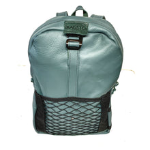 Load image into Gallery viewer, Handmade Teal Leather Backpack
