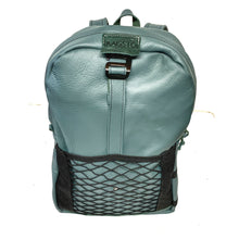 Load image into Gallery viewer, Handmade Teal Leather Backpack