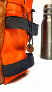 Handmade Orange & Tan Leather Backpack