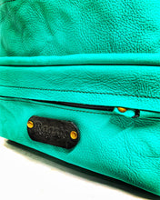 Load image into Gallery viewer, Handmade Green Teal Leather Backpack