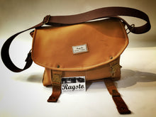 Load image into Gallery viewer, Upcycled medium sized leather shoulder bag