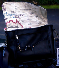 Load image into Gallery viewer, Upcycled medium sized leather shoulder bag