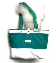Load image into Gallery viewer, Upcycled Canvas Tote Bag - various leathers