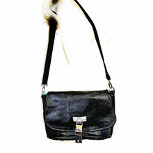 Load image into Gallery viewer, Upcycled medium sized leather shoulder bag