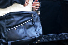 Load image into Gallery viewer, Upcycled medium sized leather shoulder bag