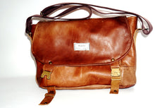 Load image into Gallery viewer, Upcycled medium sized leather shoulder bag