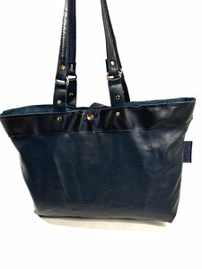 Upcycled Leather Tote Shopper