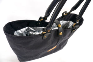 Waxed Canvas Tote Bag Black