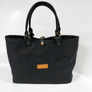 Waxed Canvas Tote Bag Black