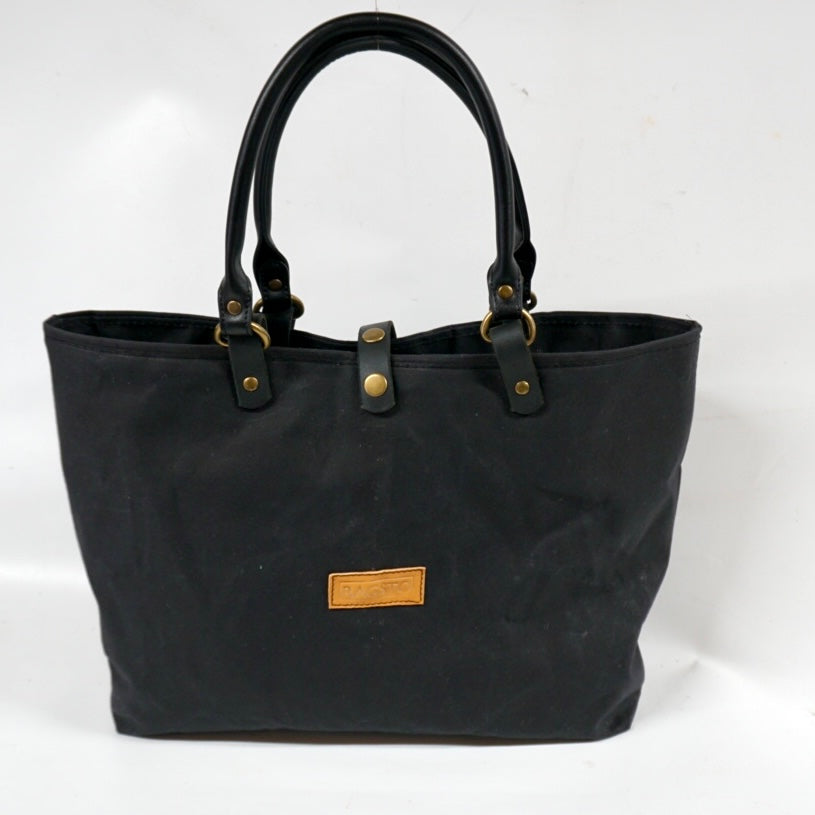 Waxed Canvas Tote Bag Black