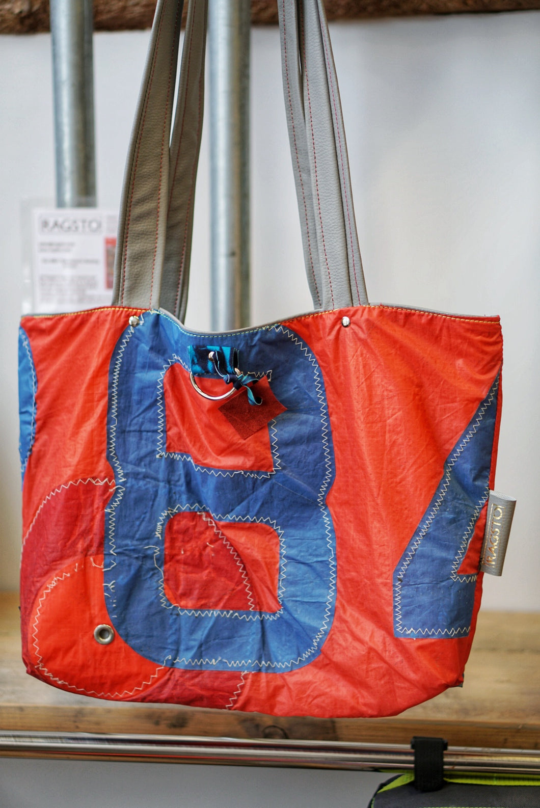 Yacht Sail Tote Shopper red 8