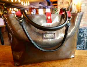 Metallic Grey Tote Bag