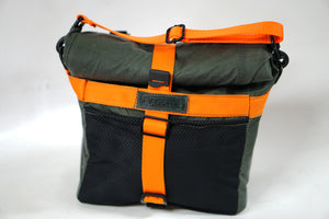 Cycling Handlebar Bag in Green Waxed Canvas