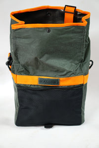 Cycling Handlebar Bag in Green Waxed Canvas