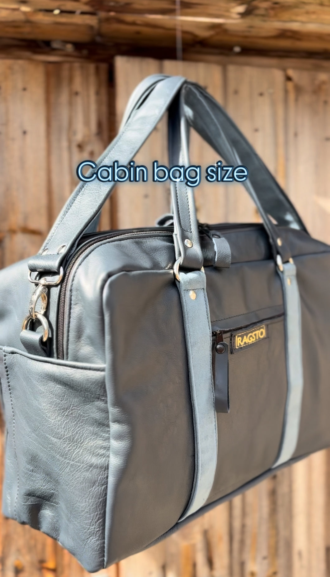 Leather Cabin Baggage sized hold-all