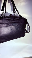 Load image into Gallery viewer, Navy Blue Leather Cabin Baggage hold-all
