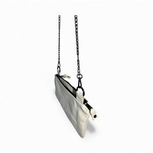 Load image into Gallery viewer, White leather clutch bag
