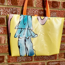 Load image into Gallery viewer, Upcycled vinyl banner Tote Bag Sir Quentin Blake
