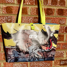 Load image into Gallery viewer, Upcycled vinyl banner Tote Bag Sir Quentin Blake
