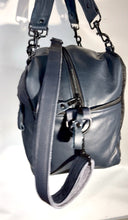 Load image into Gallery viewer, Navy Blue Leather Cabin Baggage hold-all
