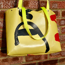 Load image into Gallery viewer, Upcycled vinyl banner Tote Bag
